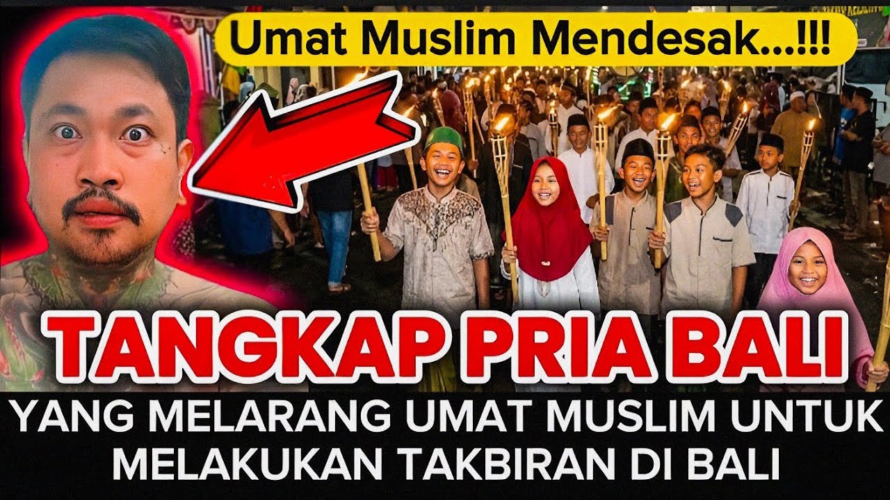 Pria Bali yg Matanya melotot Akhirnya Meminta Maaf kepada Umat Muslim karena Melarang Takbiran 