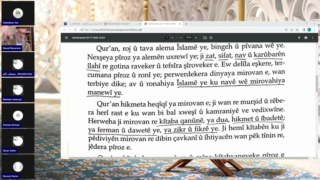 1.Dersên Rêbera Heyatê (R. Nur) : TARÎFA QUR'AN-Ê / B.Seîdê NURSÎ