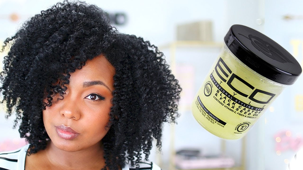 DEFINED TWIST OUT с гелем для укладки волос Ecostyler с черным касторовым маслом и маслом льна на...