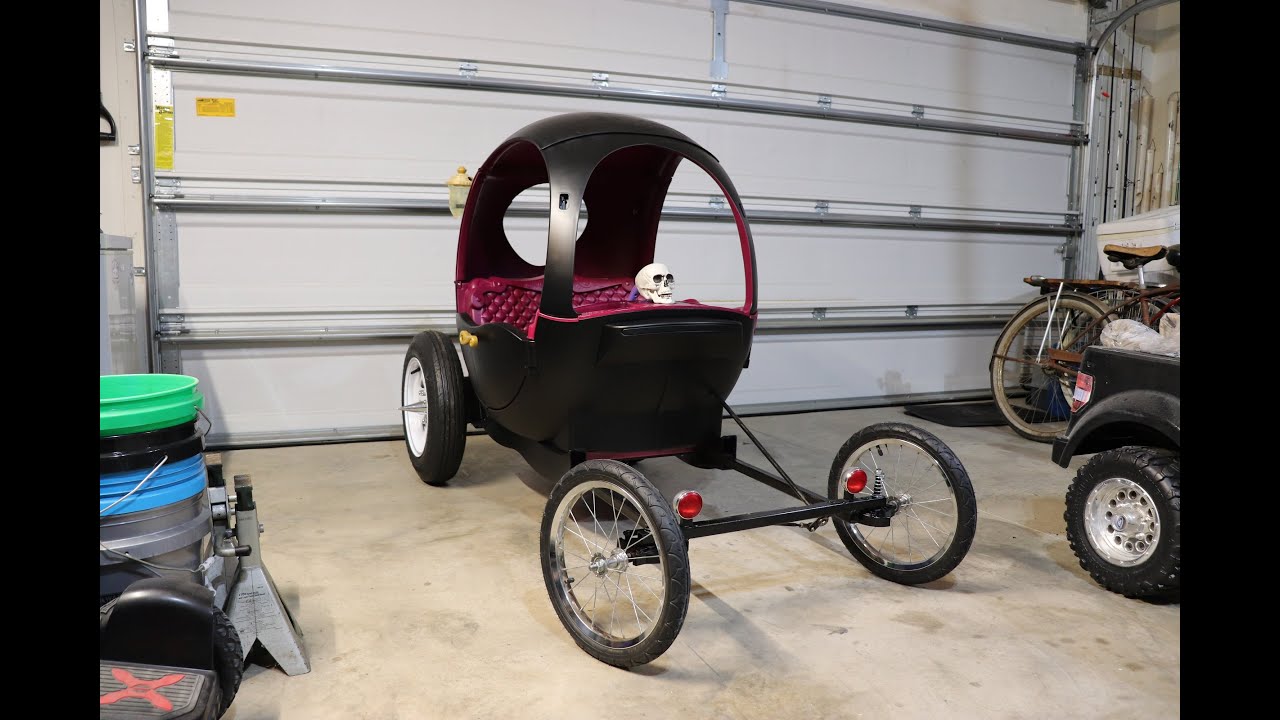 I turned a Disney princess carriage into a 60's style dragster powerwheels