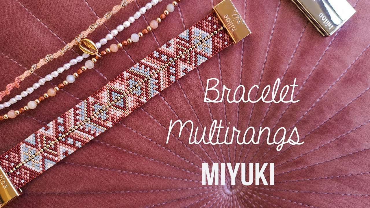 Tutoriel Bracelet Miyuki multirangs peyote impair avec fermoir Hiilos