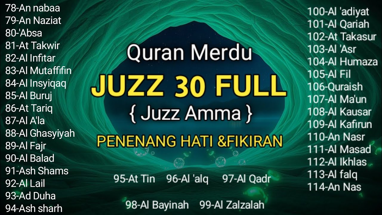 Ngaji Merdu Juz 30 Full ( JUZ AMMA ) Suara Merdu Menyentuh Hati ,Terbaru 2026 | by Alaa Aqel