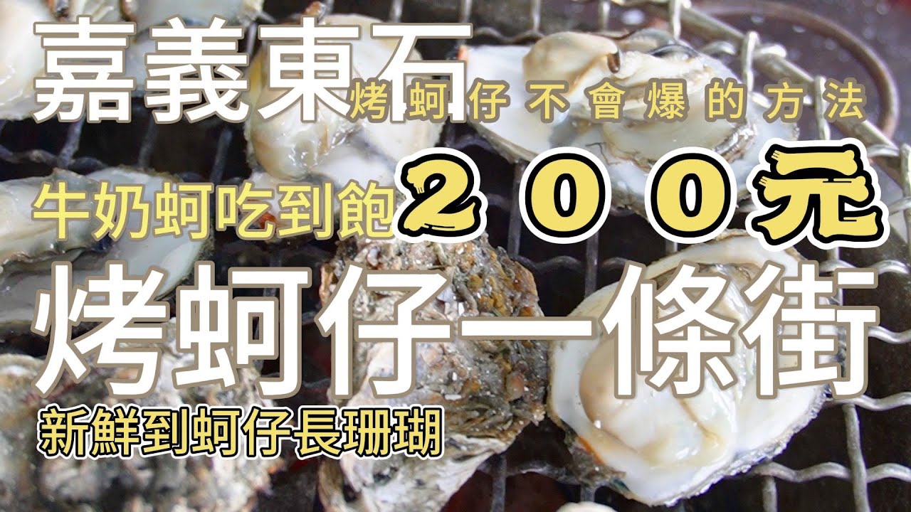 [吃到飽] 烤蚵仔不爆秘訣｜200元牛奶蚵仔吃到飽；烤蚵一條街；中秋烤肉好選擇｜#吉寶媽日常#嘉義美食#東石漁人碼頭#烤蚵吃到飽#彩霞大道