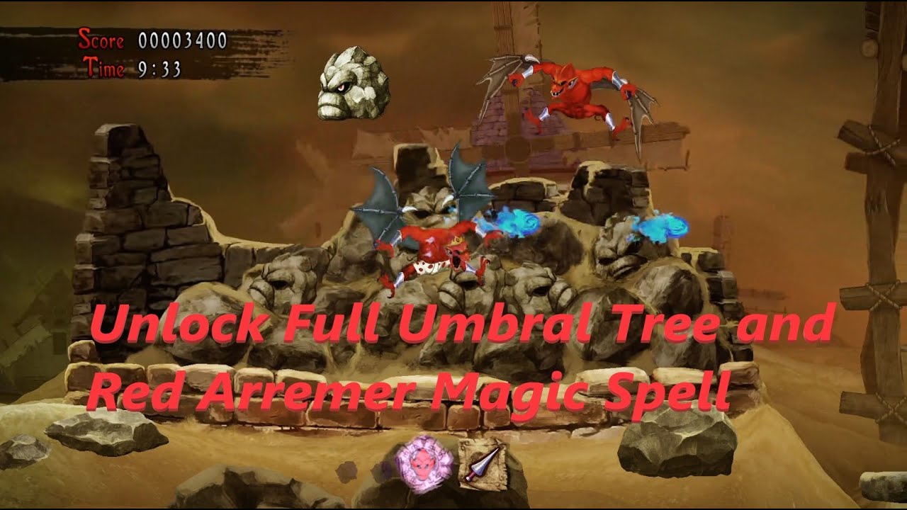 Ghosts n Goblins Resurrection Full Umbral Tree cheat + Red Arremer Magic Spell