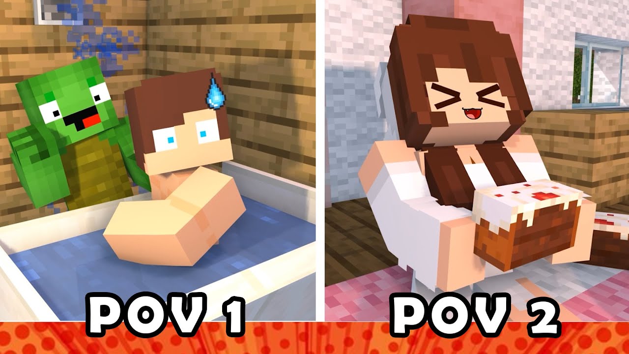 NEW Funny JJ, Mikey & Ghost JJ sister POV - Maizen Minecraft Animation JJ & Mikey [COMPILATION 1]