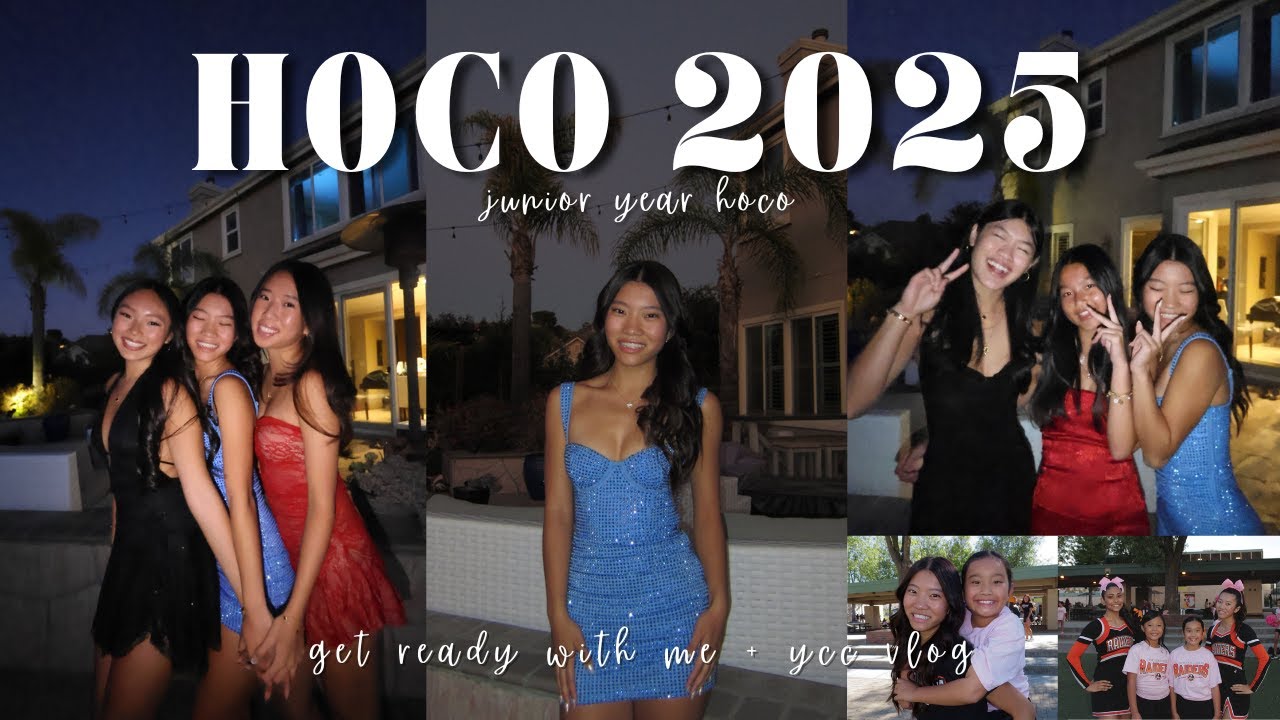 GRWM FOR JUNIOR YEAR HOCO + CHEER VLOG | jennifer tran