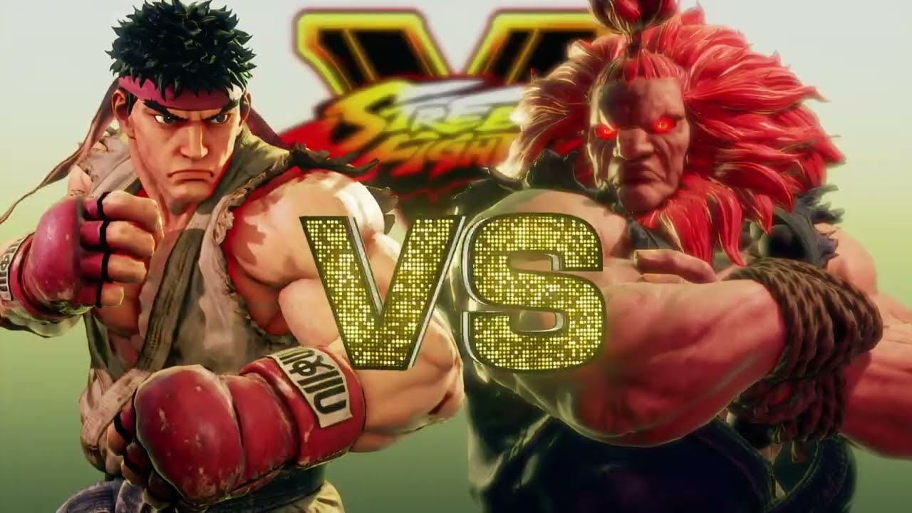 STREET FIGHTER V- ryu VS akuma