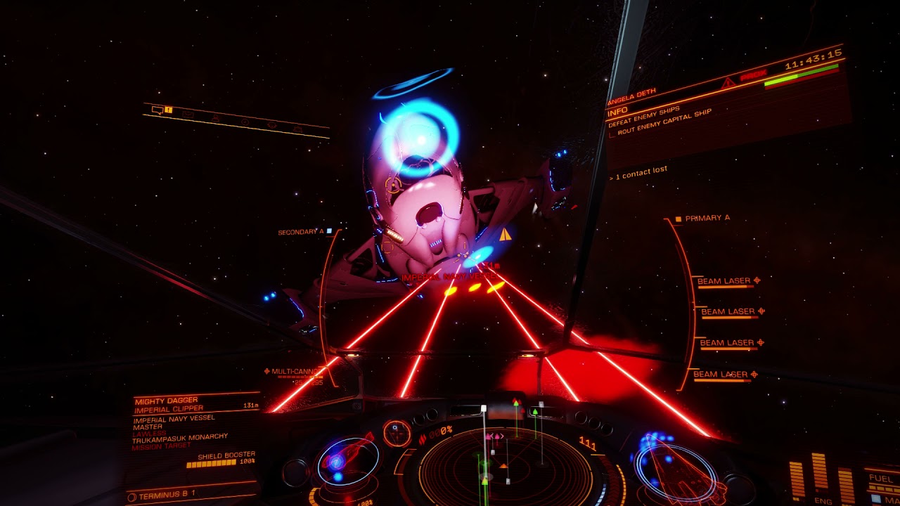 Elite Dangerous - Conflict zone gameplay (High intensity + Capital ship)