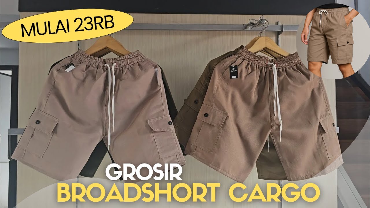 Murah Banget! Celana Broadshort Cargo CUMA 23RB! Bahan Tebal! Elfare