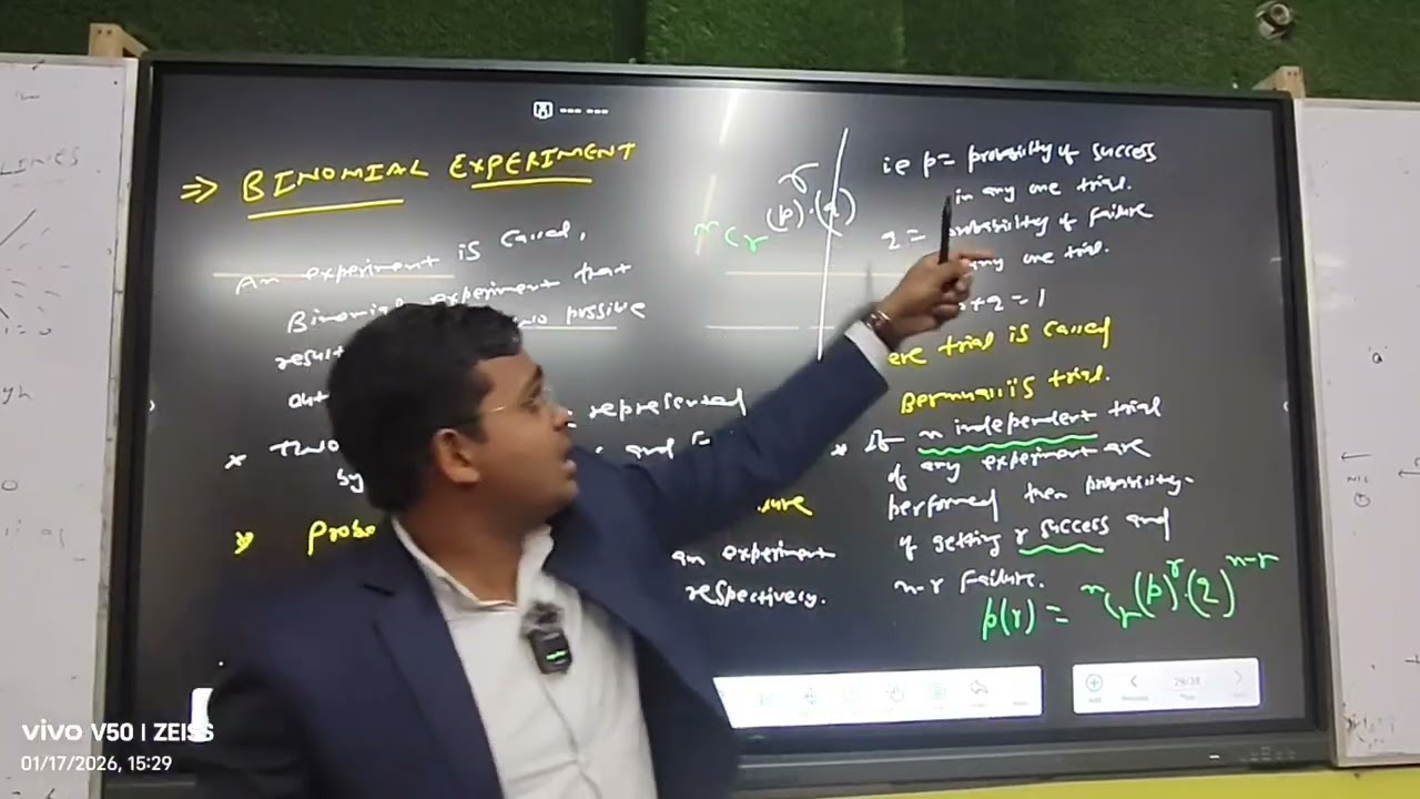 Probability, Binomial Experimebt,Lecture 5 class 12 