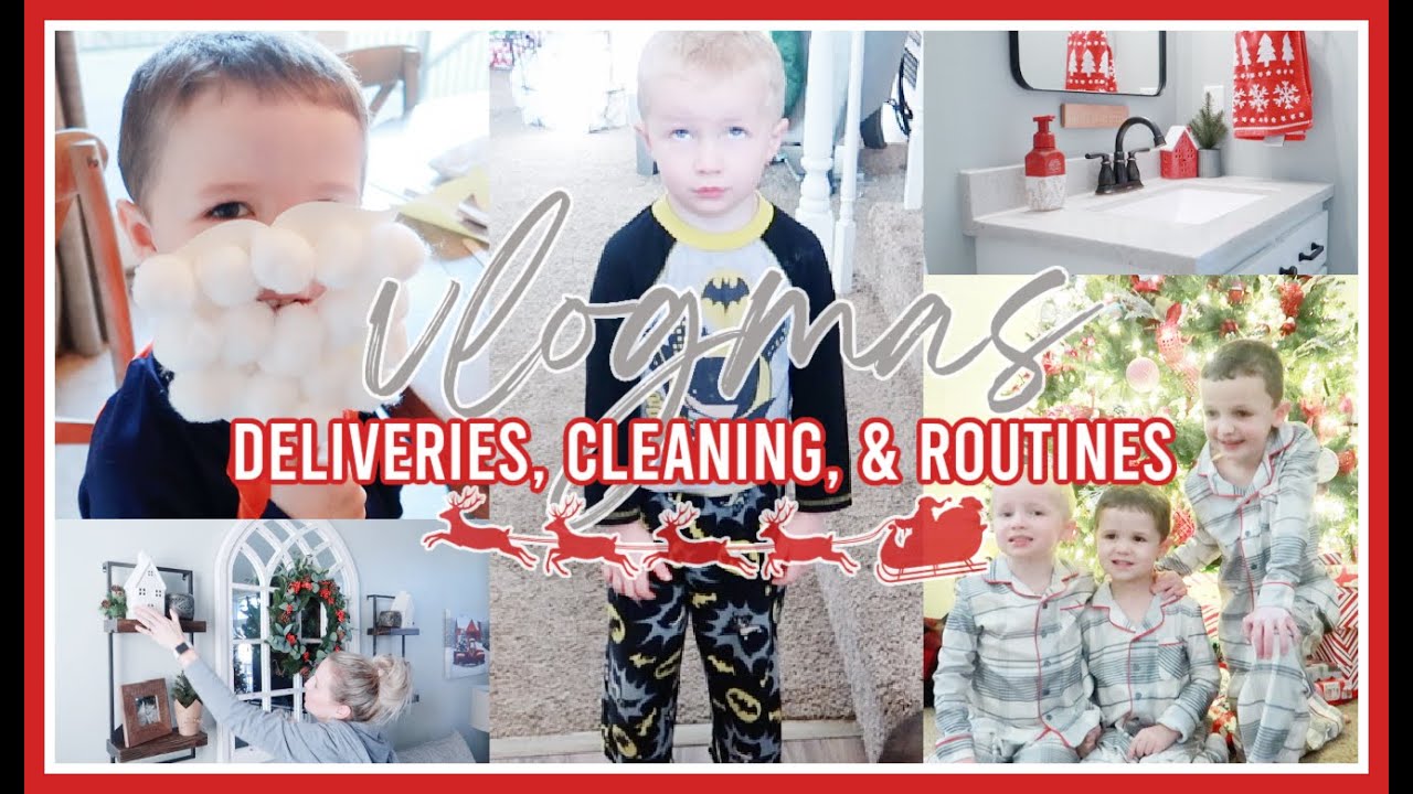 DELIVERIES, CLEANING, & ROUTINES! | VLOGMAS DAY IN THE LIFE OF A STAY AT HOME MOM 2020