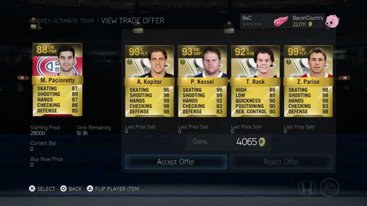 РЕЗУЛЬТАТЫ дня обмена NHL 15 — Отклонено ЧТО?