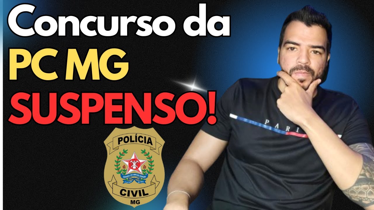 Concurso da PC MG Suspenso !! #pcmg #concurso #notadecorte