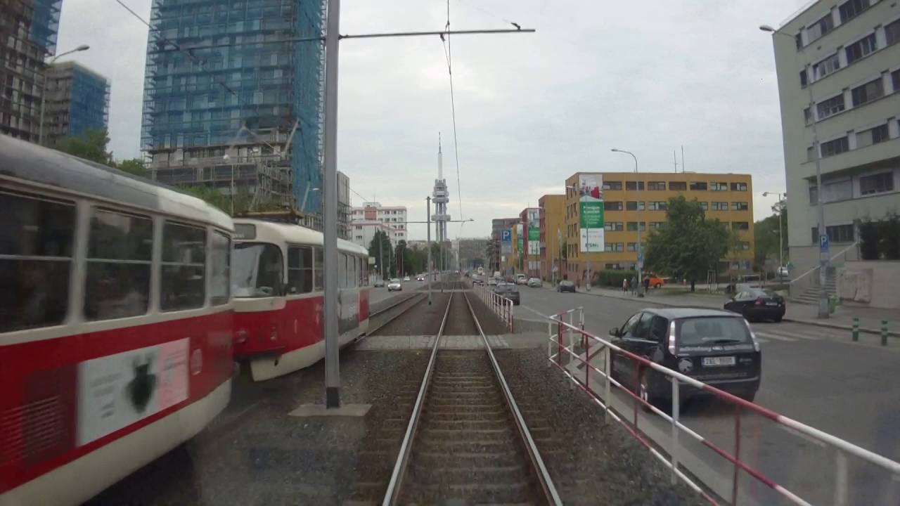 PRAGUE, tram line 9 in driver cab. KOKO verze