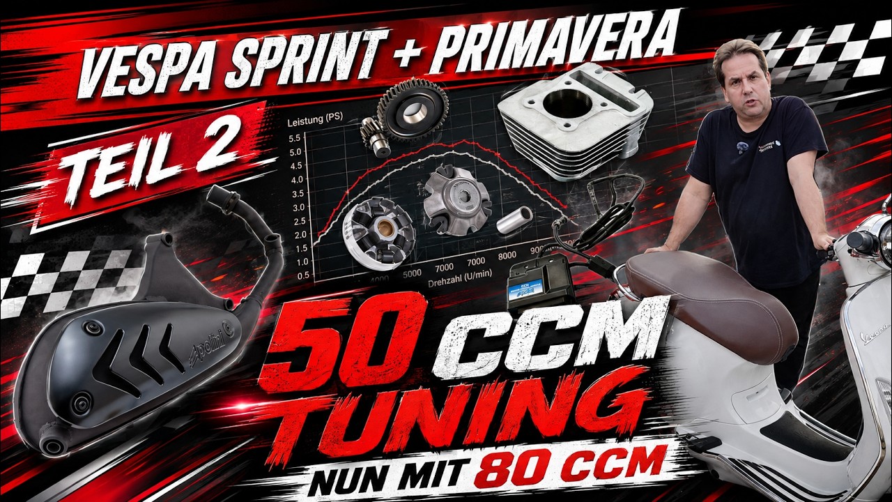 50 ccm - 4 Takt Tuning - TEIL 2 - Vespa Primavera  Euro 5 - So lernt sie laufen
