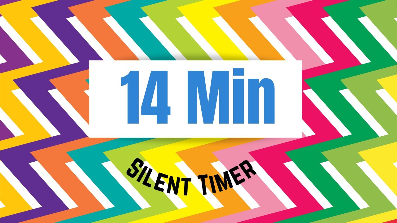 14 Minute Silent Timer - Colorful and Fun