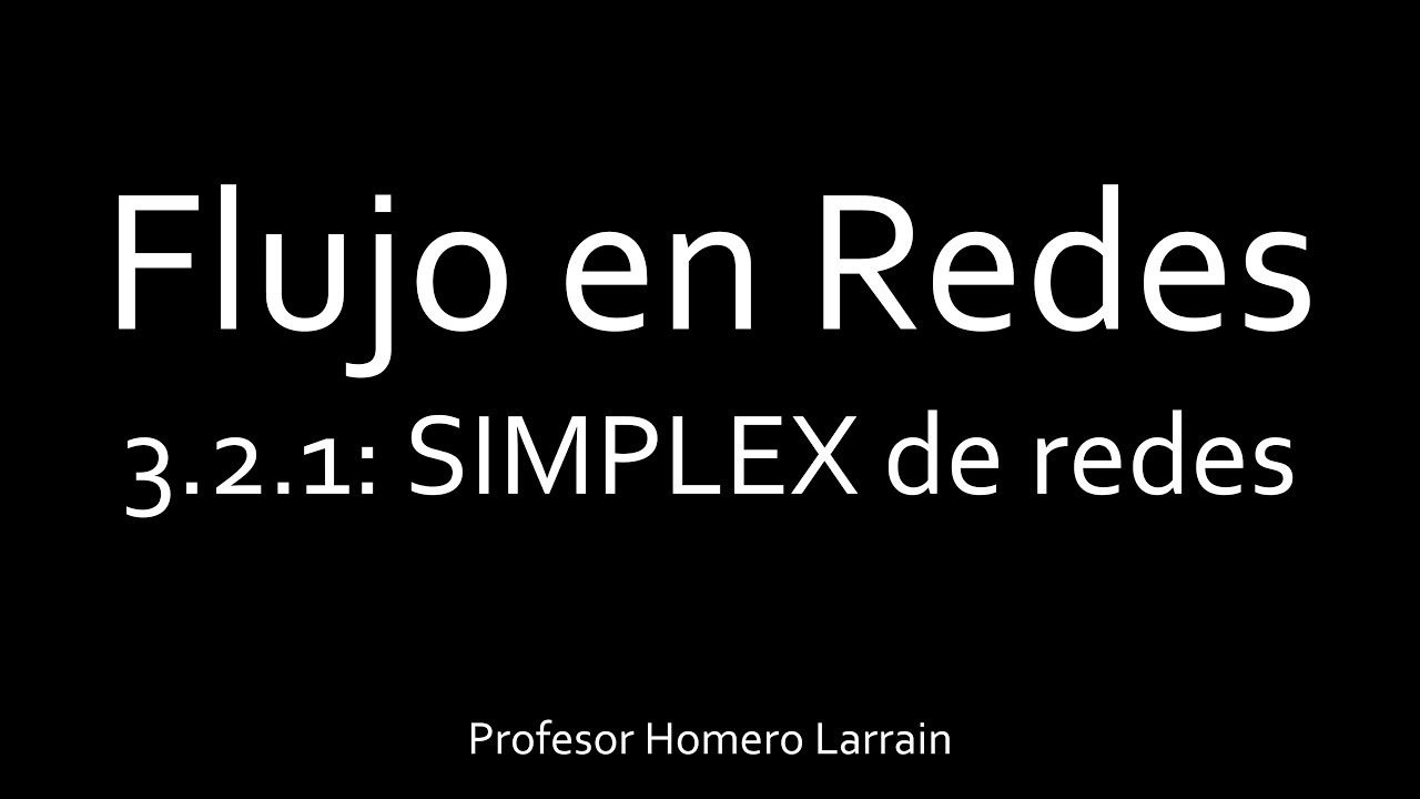 FeR - 3.2.1: SIMPLEX de redes