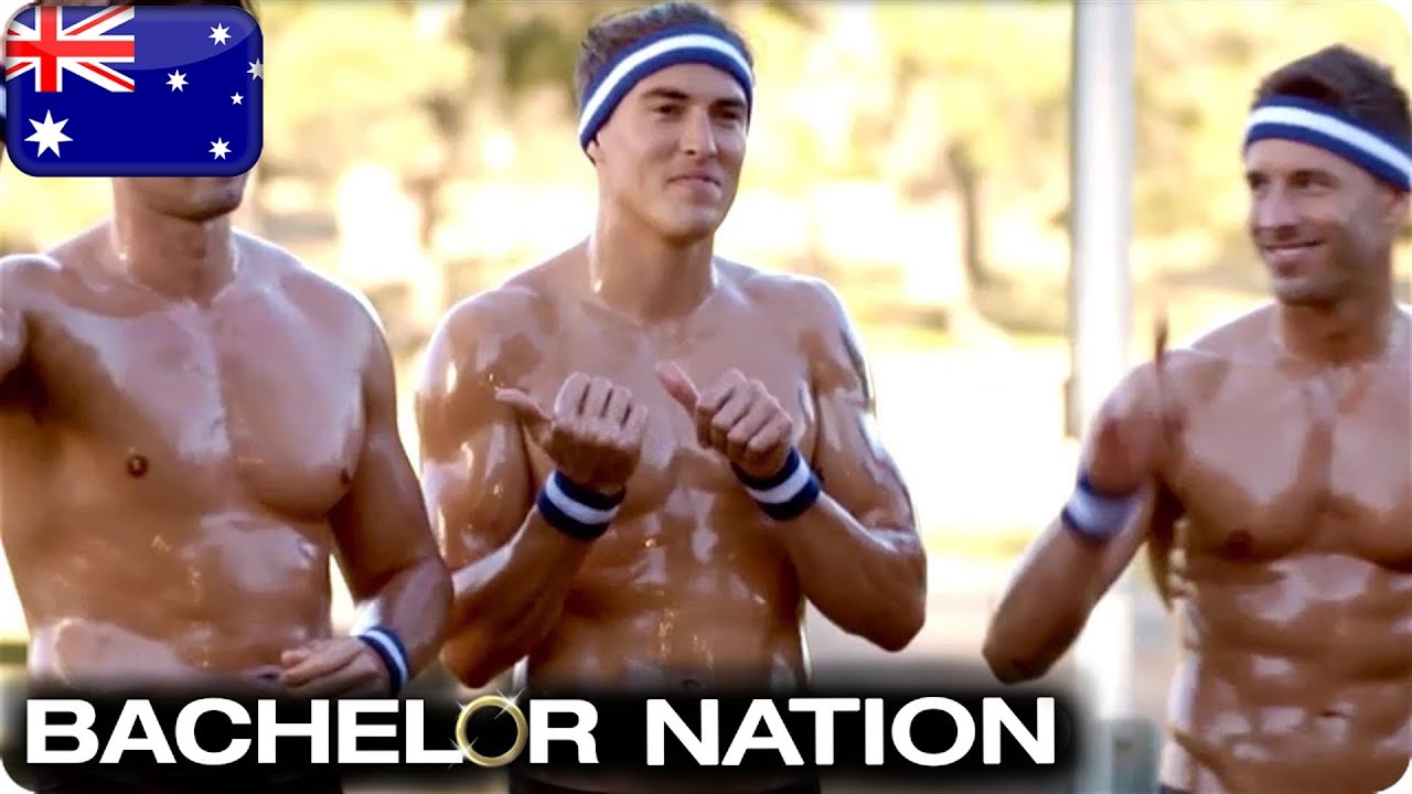The Boys Oil Up For A Very Slippery Wrestling Competition | The Bachelorette Australia