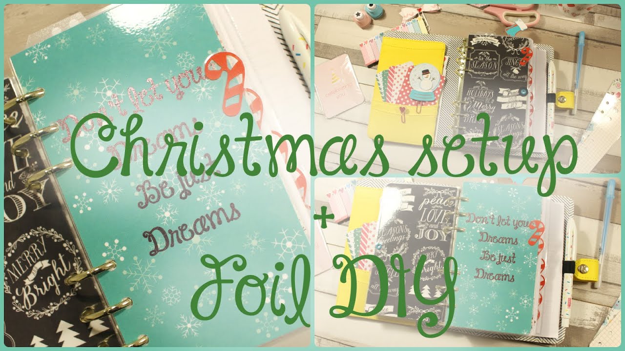 Unboxing Yellow Kikki K and Christmas Setup with foil dividers DIY Pimp my Planner ♥