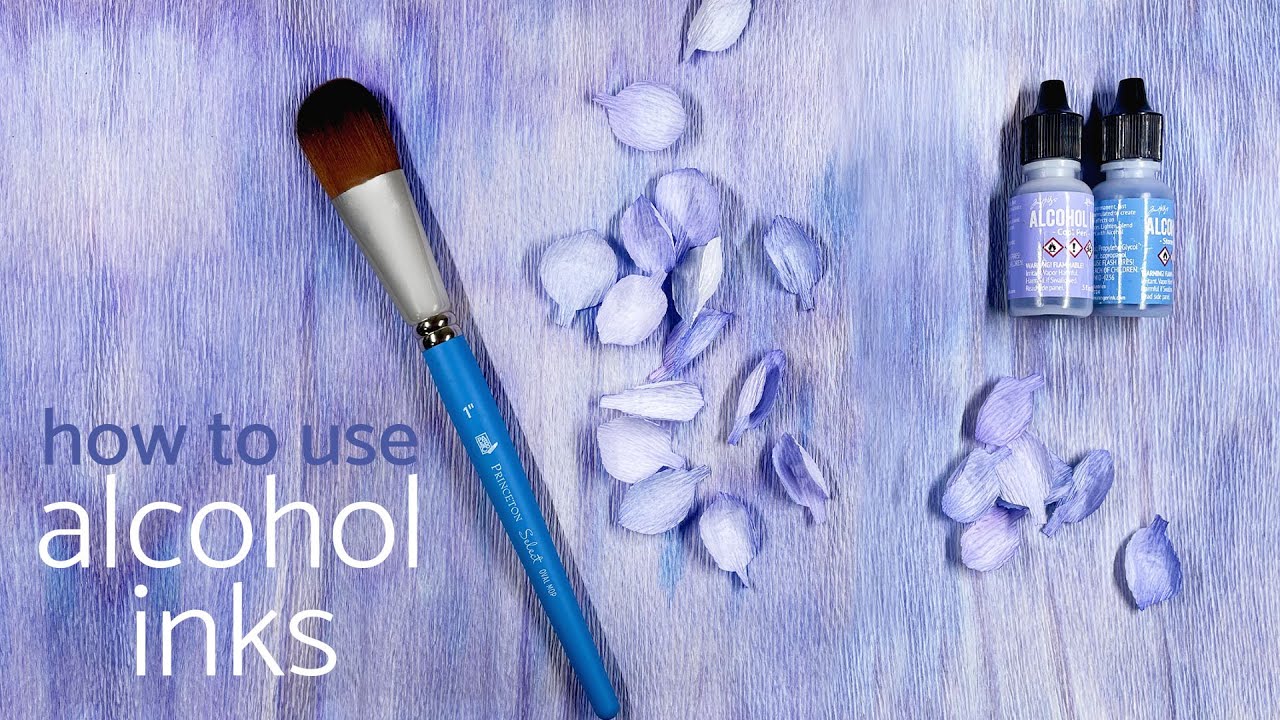 How To Use Alcohol Inks - Blended Gradient | Paper Flower Colouring Techniques