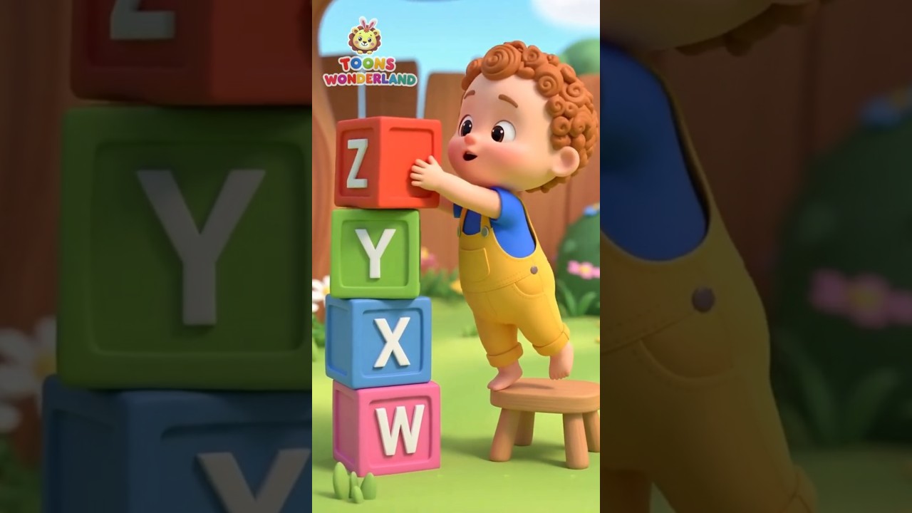 ABC Song for Kids (W-Z) | Fun Alphabet Nursery Rhyme | ABCD Learning Song #abcd #kidssongs #shorts