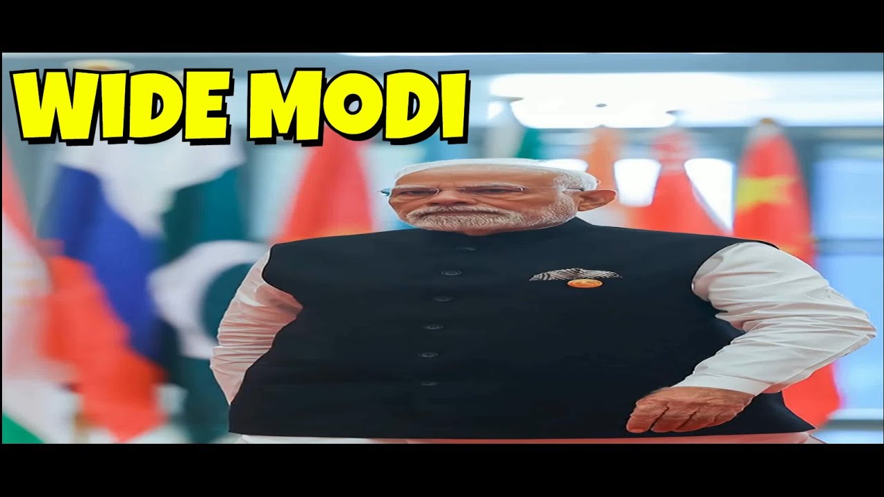 Wide Modi in SCO but in frame | Sigma Walk with Putin #sco2025 #modi #memes #trending