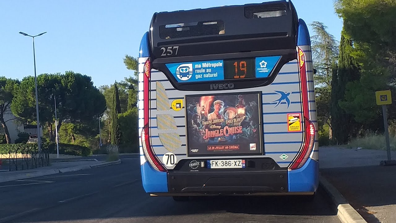 BUS TaM [Iveco Urbanway 12 n°257] Ligne 19 - Pierre de Coubertin