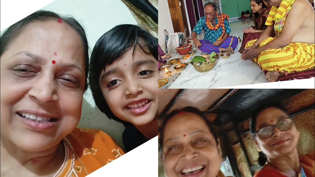Teeni bhauni ekaathi bahut din pare helu au sasunka sradha ra puja.