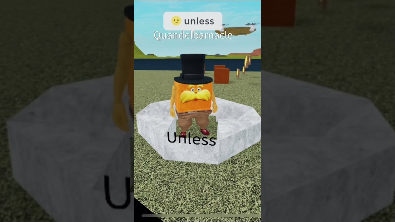 The Lorax in plane crazy on a budget #roblox #planecrazy #memes #lorax #theonceler #tree