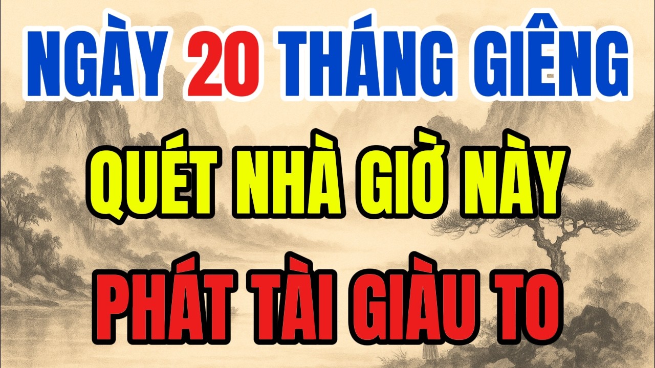 NGÀY 20 THÁNG GIIÊNG - CỨ QUÉT NHÀ VÀO GIỜ ĐẠI CÁT NÀY, PHÁT TÀI PHÁT LỘC, GIÀU KHÔNG CẢN NỔI
