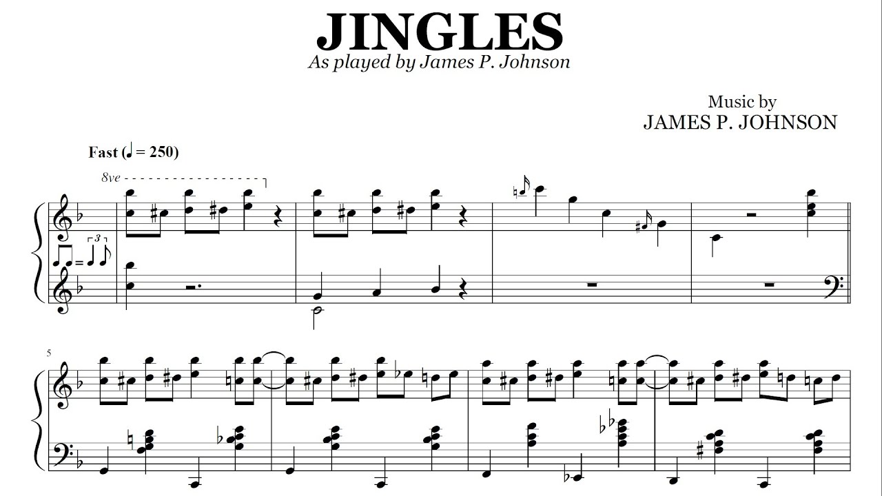 James P. Johnson - Jingles (1930) | Stride Piano Transcription
