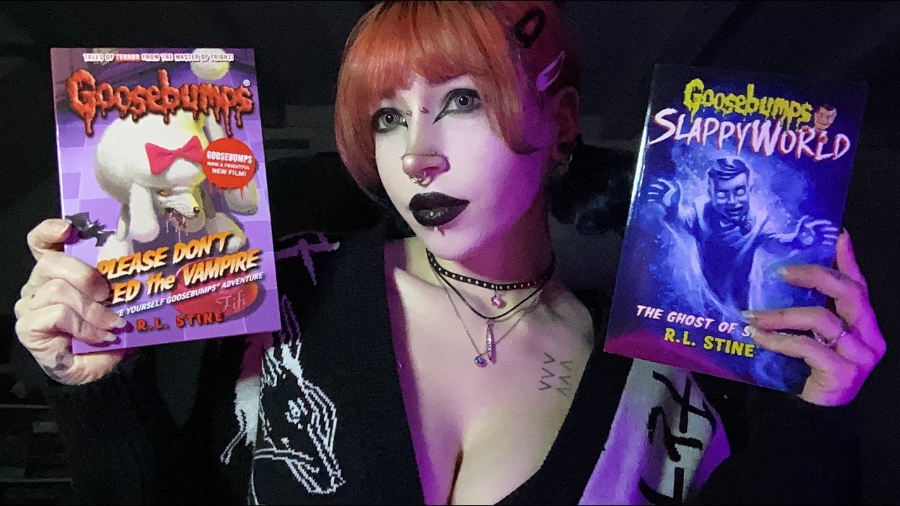 ASMR Huge Goosebumps Book Haul | Tapping, Whispering