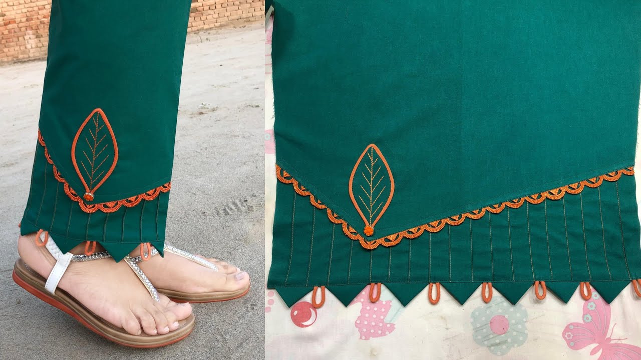 new trouser design || beautiful trouser Poncha design || #nabiladressingdesigner