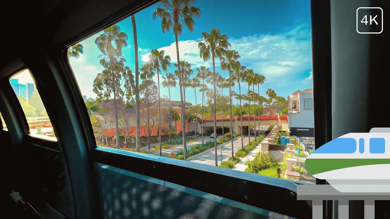 🚝 Disneyland Monorail | 1 Hour Loop For Study, Sleep & Relaxation ASMR | Full Ride POV 4K