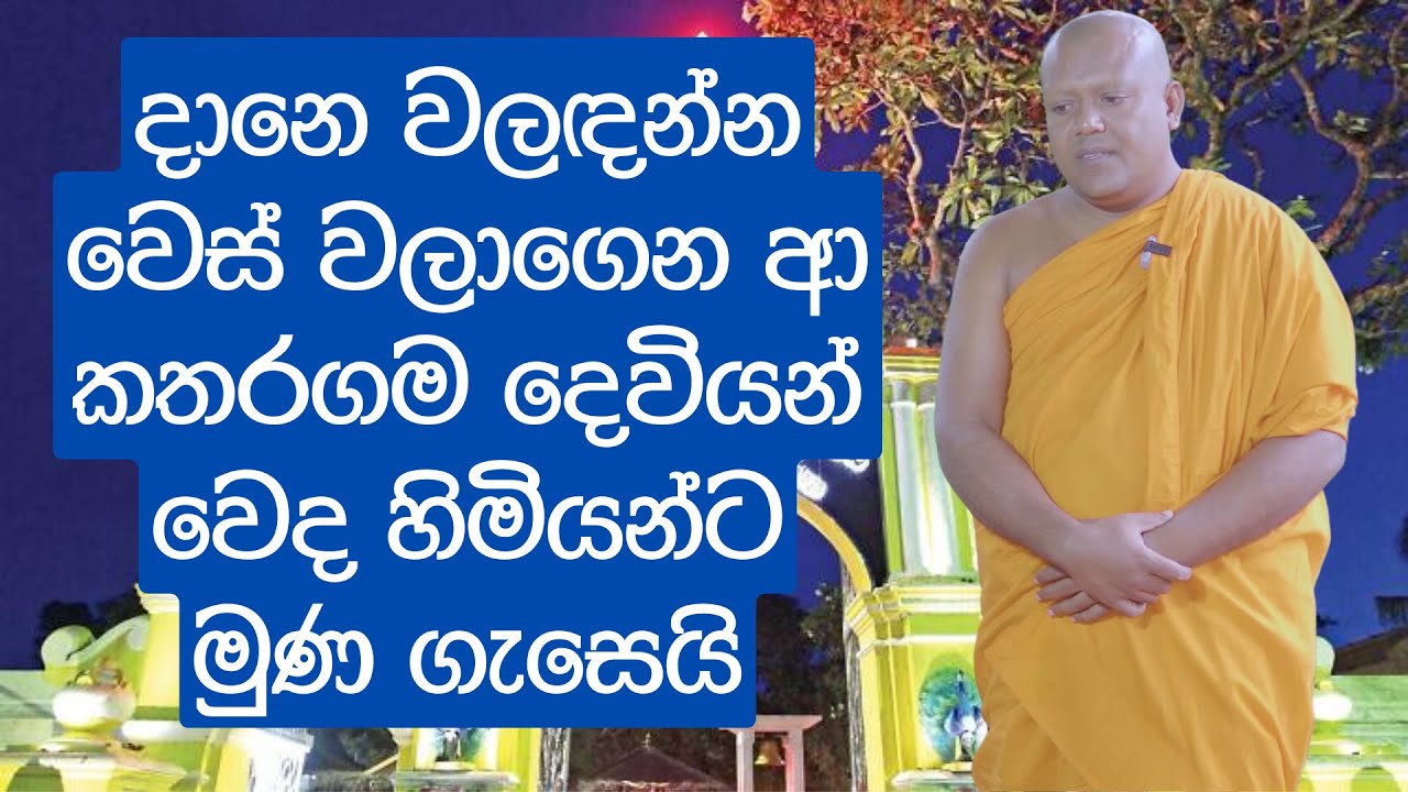 දානෙ වලඳන්න වෙස් වලාගෙන ආ කතරගම දෙවියන් වෙද හිමියන්ට මුණ ගැසෙයි
