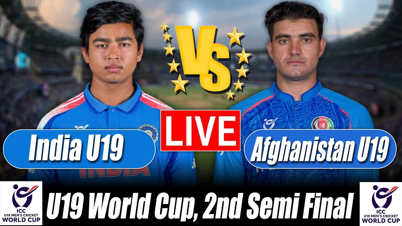 U19 World Cup Score | Afghanistan U19 vs India U19 Score 2nd Semi Final Commentary & Analysis