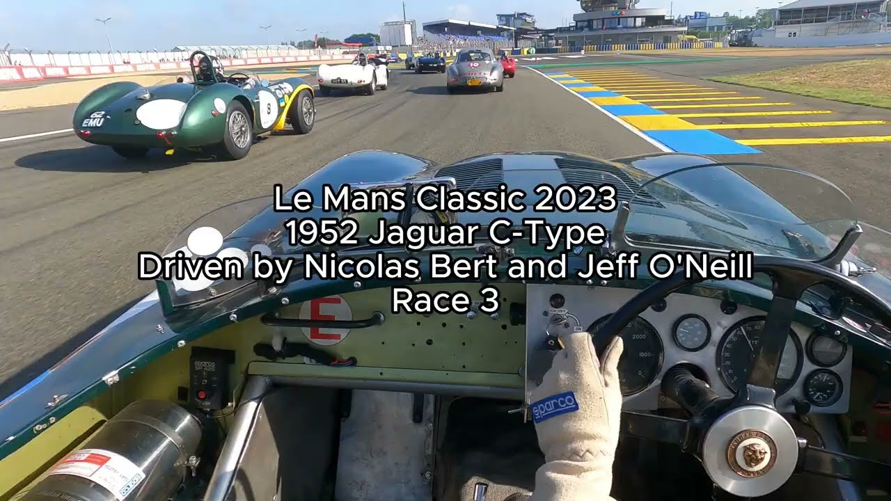 Le Mans Classic 2023 - Jaguar C-Type - Onboard - Race 3, Final Race