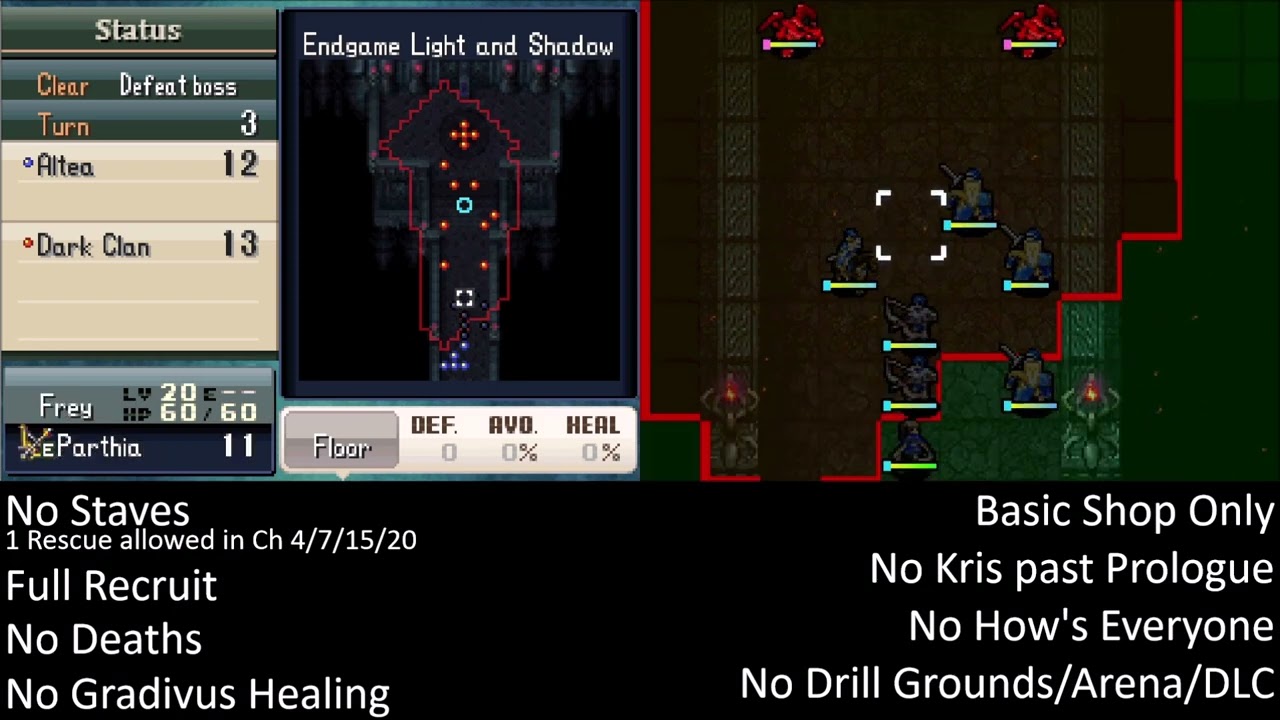 Endgame - FE12: New Mystery Reverse Lunatic - No Staves/Weapon Healing/Deaths, Basic Shop Only
