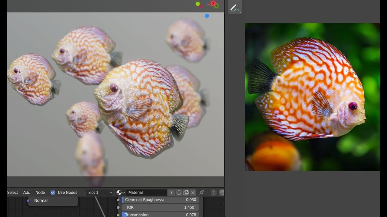 realistic fish modelling texturing blender2.8 tutorial