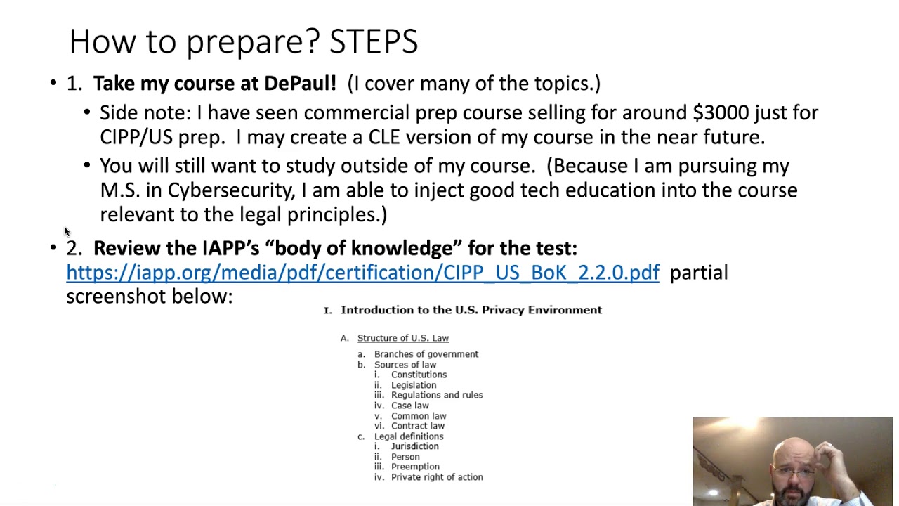 Preparing for CIPP US (2019)