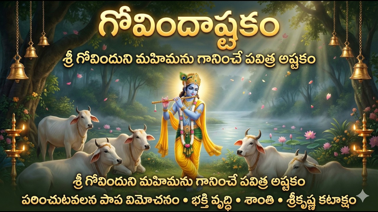 గోవిందాష్టకం | Govindashtakam Telugu | Powerful Sri Krishna Stotram