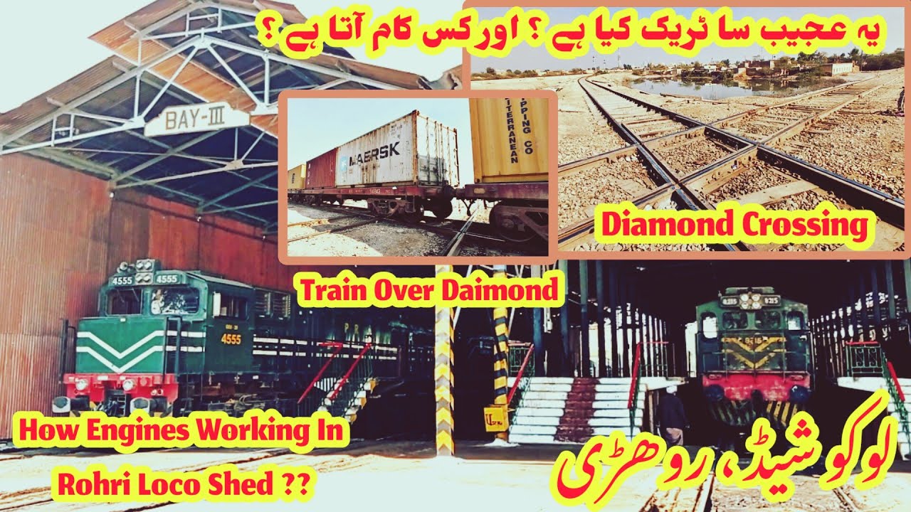 Rohri Loco Shed & Famous Diamond Crossing of Rohri | Wonderful View of Train Crossing Diamond Track