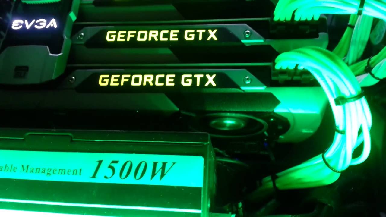 Gaming rig 2016 new EVGA LED V2 SLi bridge