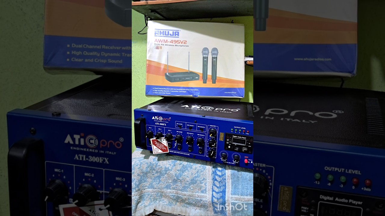 atipro 300fx amplifier, ahuja awm 495 v2 wireless microphone 🎤, এর দাম জানতে ফোন করুন