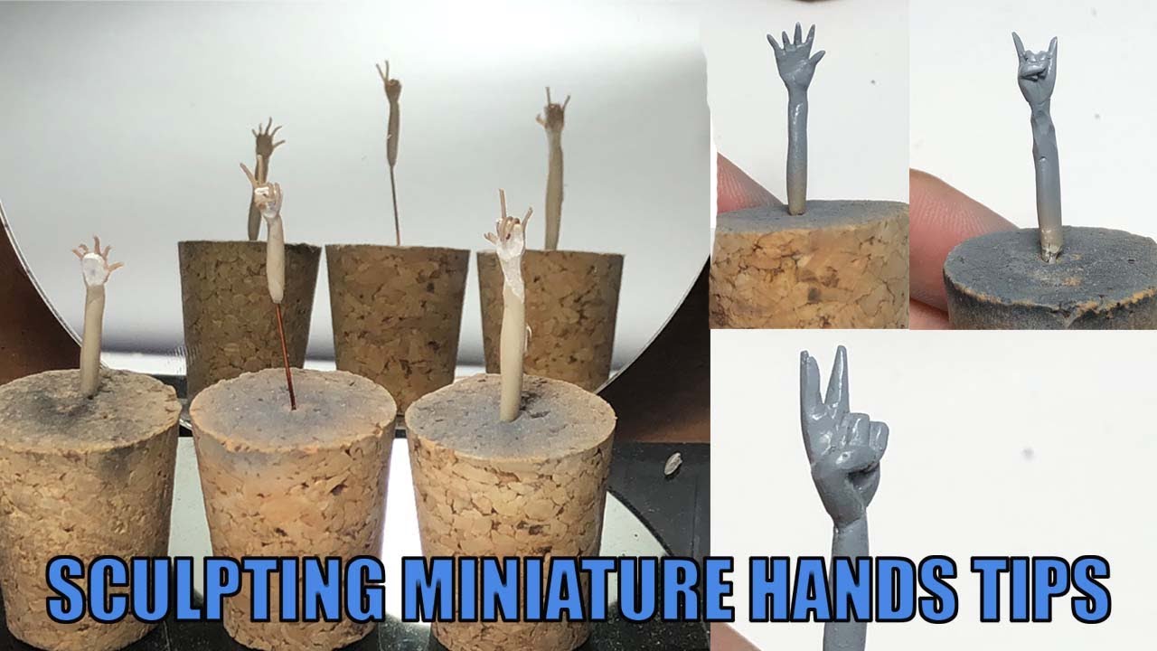 sculpting miniature hand tips