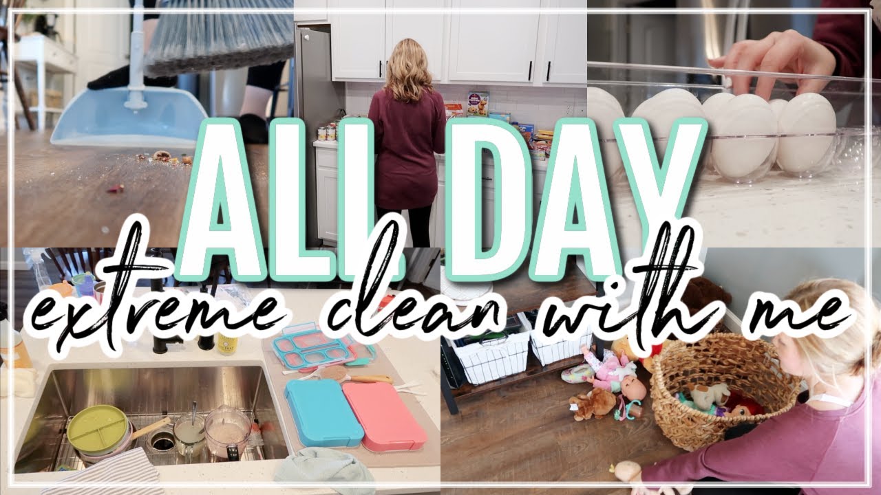 ALL DAY CLEANING MOTIVATION 2021 | EXTREME CLEAN WITH ME | WHITNEY PEA