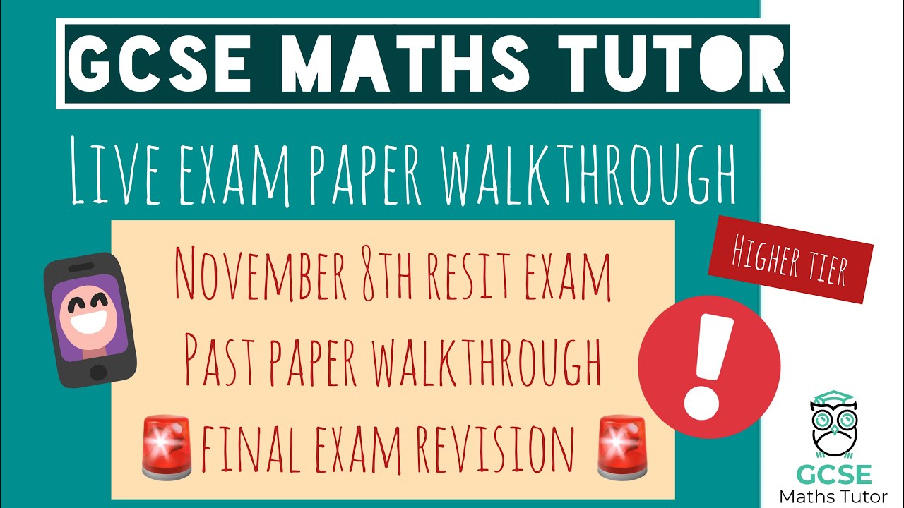 Live Higher Maths Exam Paper Walkthrough - Revision for November 8th 2021 Paper 3 Calculator | GCSE