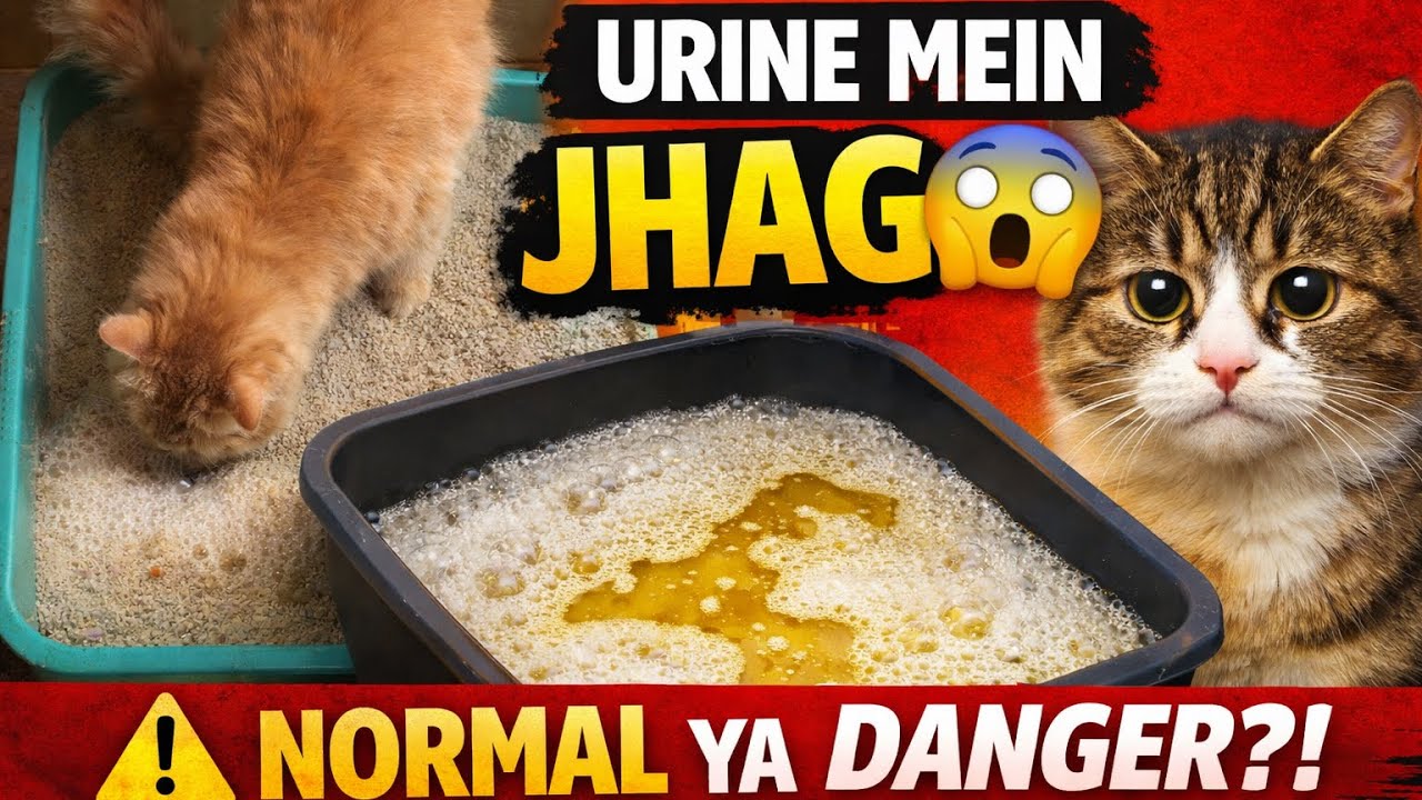Cat ke Urine mein Jhag 💧🫧😱 Normal ya Danger Sign ⚠️Cat Urine Foam Problem❓Serious Health Warning ⚠️