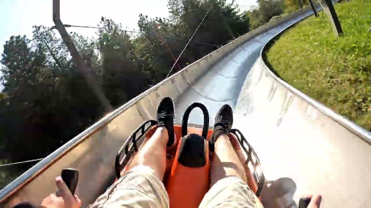 Sommerrodelbahn Teichland, Erlebnispark Teichland, onride/POV, Sommerrodelbahn n&auml;he Cottbus