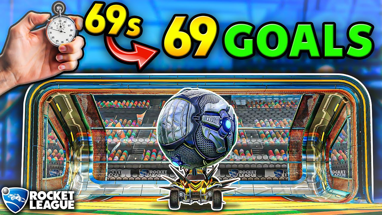 Rocket League, but the LONGER the ball is in the goal the MORE you score